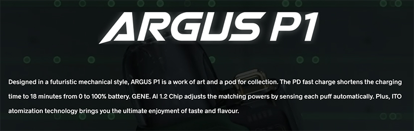 VOOPOO Argus P1 Kit Description