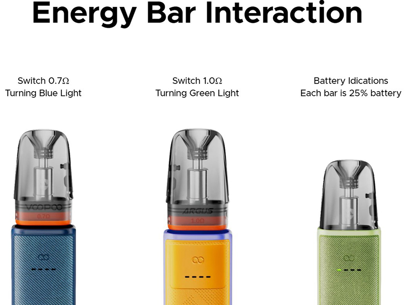 VOOPOO Argus Z3 Kit Energy Bar Interaction