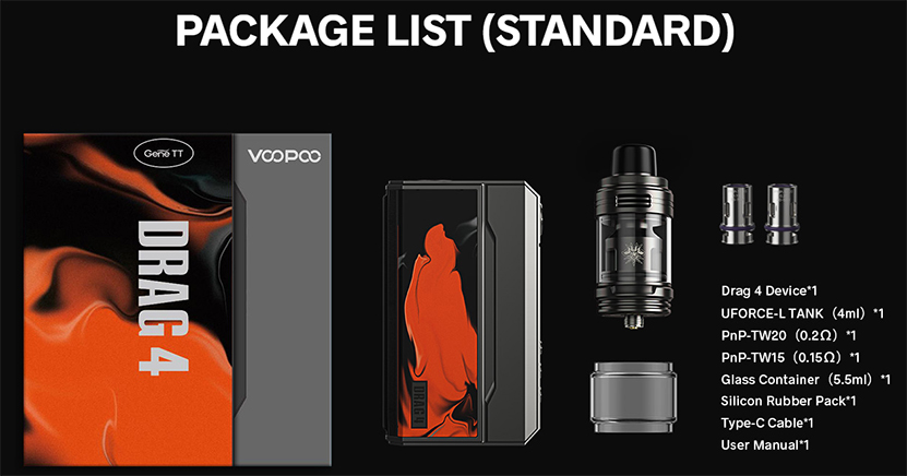 VOOPOO Drag 4 Kit Package