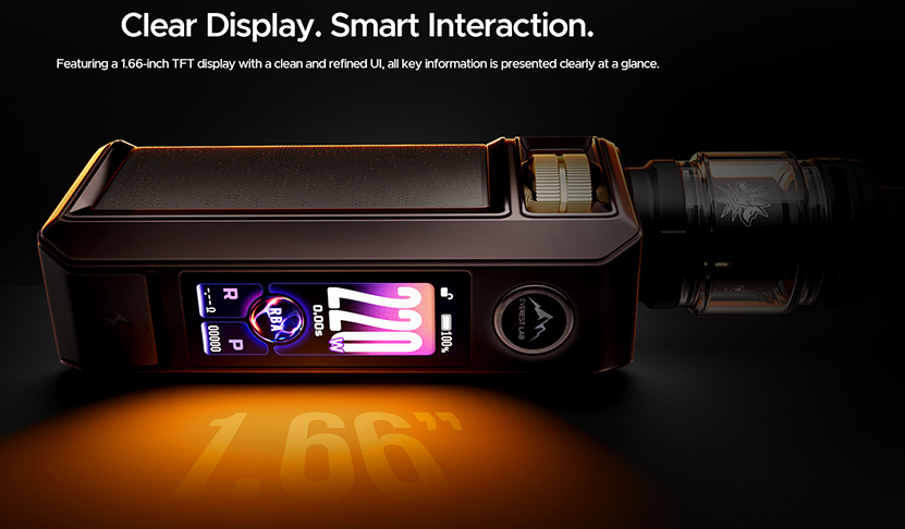 voopoo drag custom display VOOPOO Drag 6 Kit with Uforce-X Tank II 220W 5ml