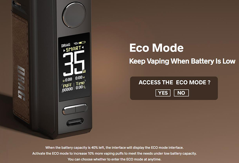 VOOPOO Drag E60 Kit ECO Mode