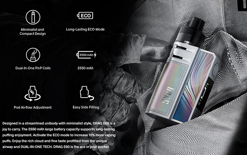 VOOPOO Drag E60 Kit Features