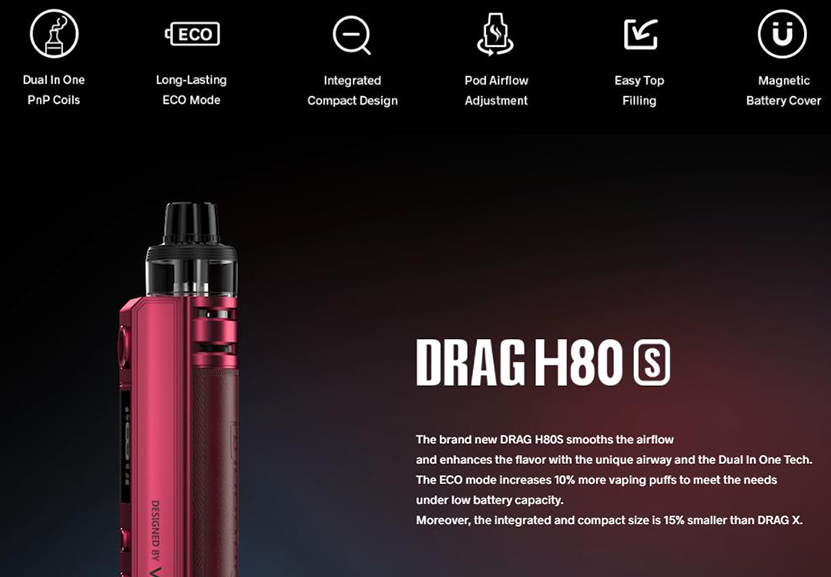 VOOPOO Drag H80S Kit Features