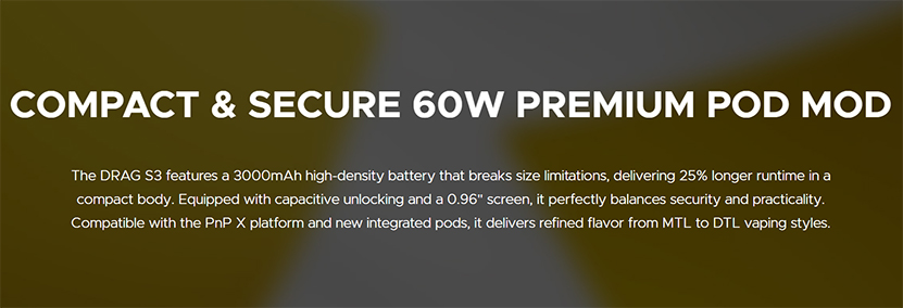 VOOPOO Drag S3 Pod Mod Kit Compact and Secure