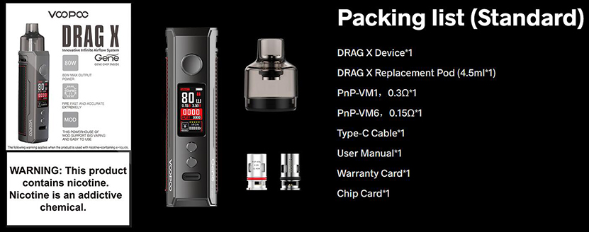 VOOPOO Drag X Kit Feature Package