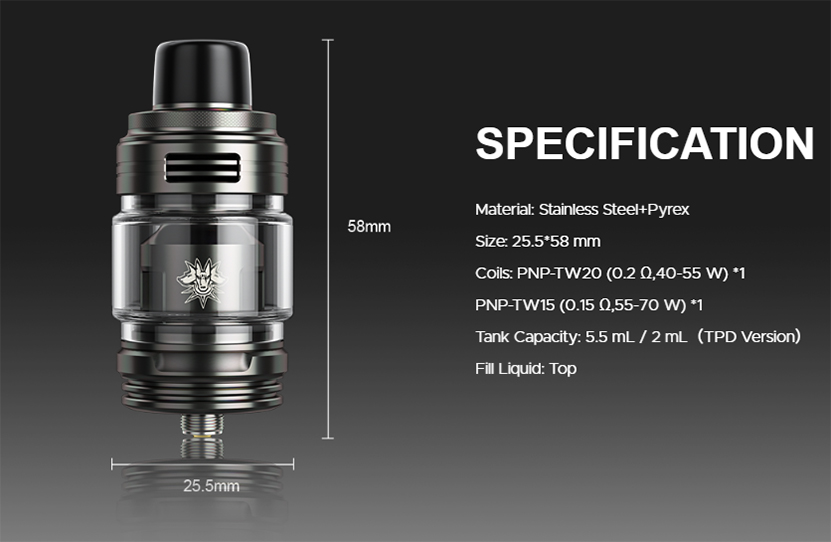 VOOPOO UFORCE L Tank Specifiaction