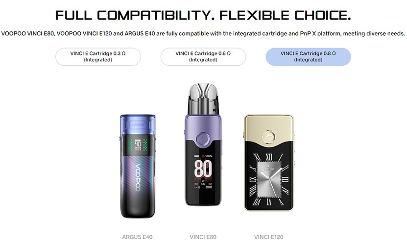 VOOPOO VINCI E80 Kit Compatible Pods