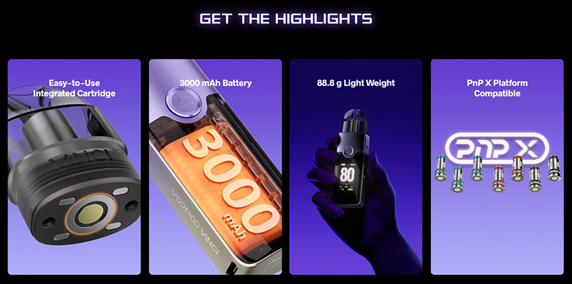 VOOPOO VINCI E80 Kit Hightlight