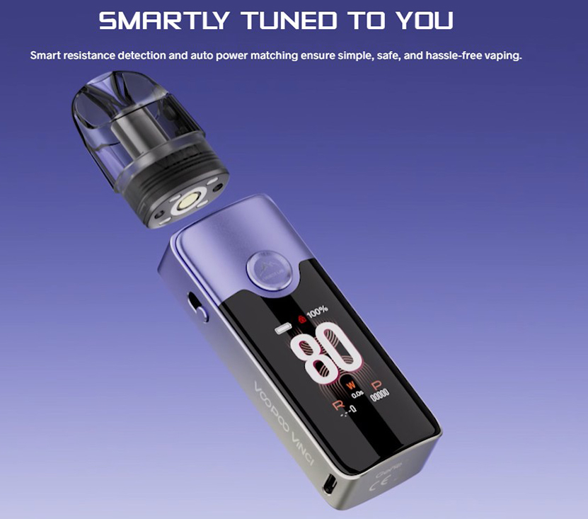 VOOPOO VINCI E80 Kit Smart Resistance Detection
