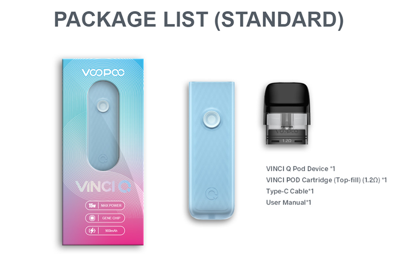 VOOPOO VINCI Q Pod Kit Package