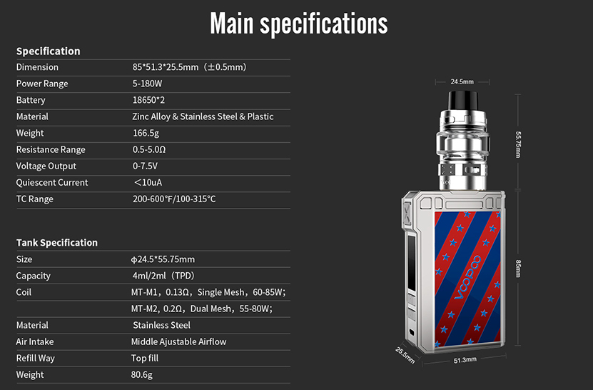 VOOPOO ALPHA Zip Vape Kit Features 9