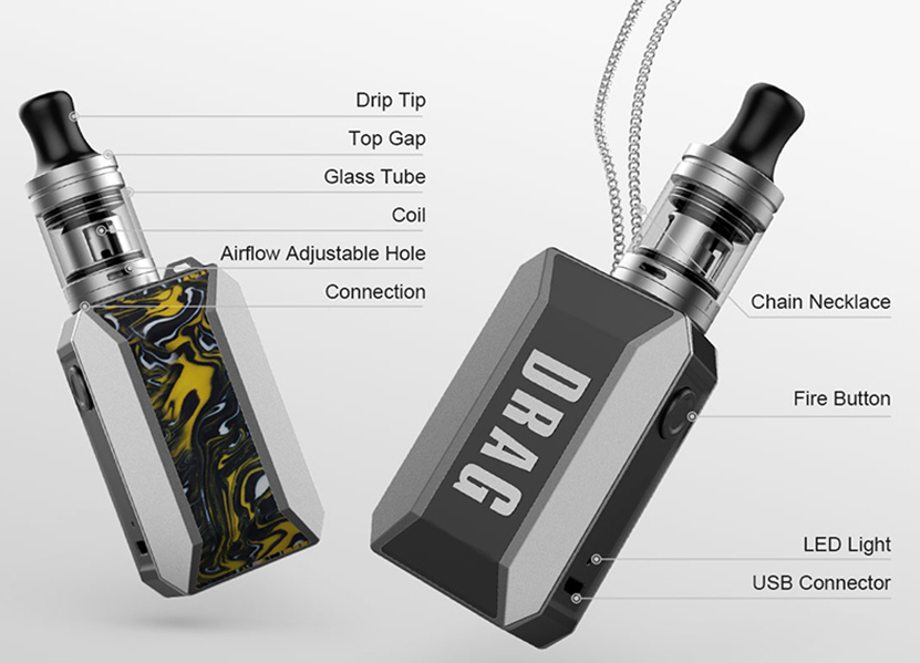 VOOPOO Drag Baby Starter Kit Components