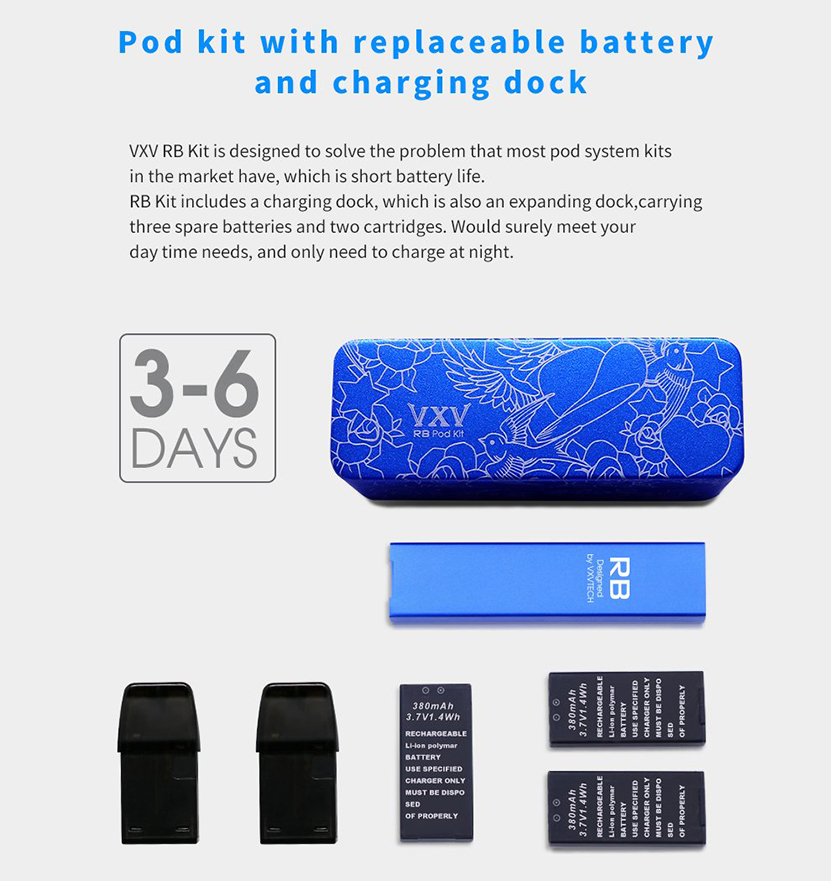 VXV RB Pod System Kit Charging dock