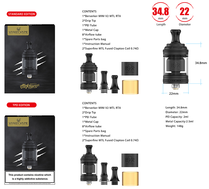 Vandy Vape BSKR Mini V2 MTL RTA Feature 7