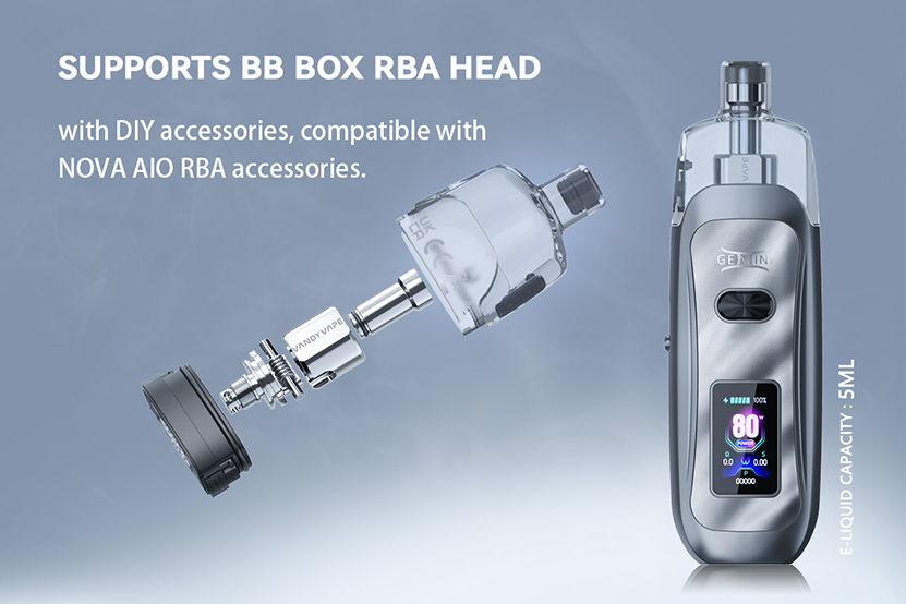 Vandy Vape Gemini Pod Kit BB Box RBA Head