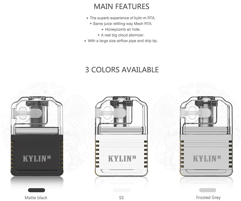 Vandy Vape Kylin M Tank Colors Option