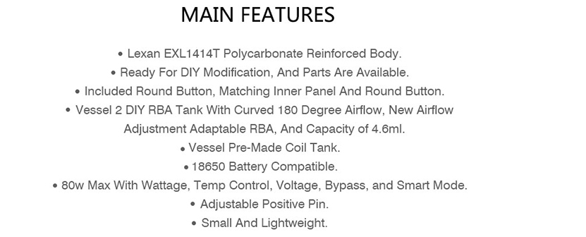 Vandy Vape Pulse AIO Mini Kit Main Features