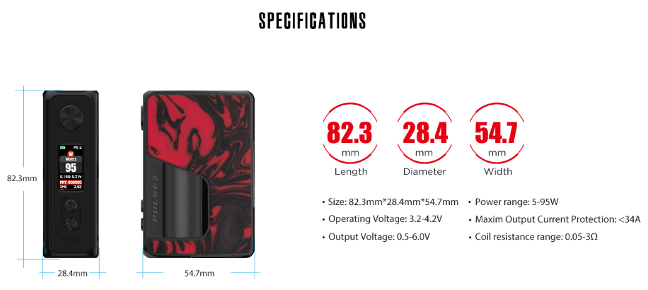 Pulse V2 BF Box Mod Specification