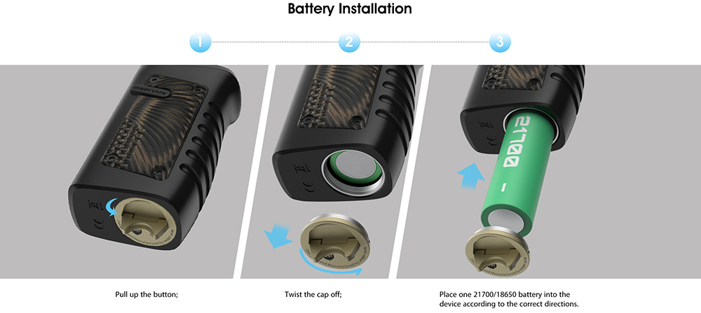 Vandy Vape JACKAROO Battery Installation