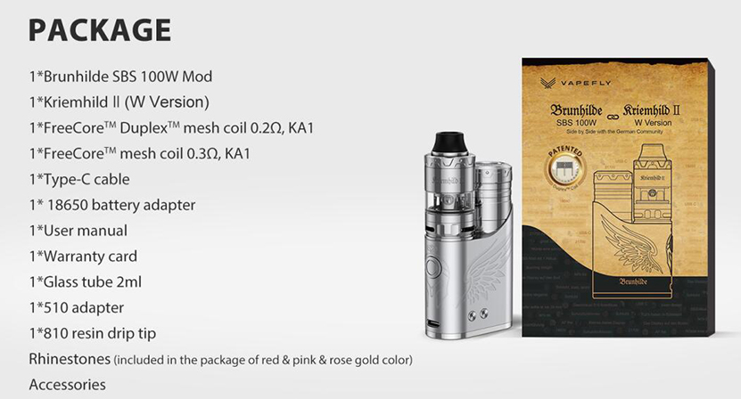 Vapefly Brunhilde SBS Kit Package