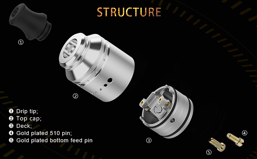 Holic MTL RDA Vape Tank Features 06