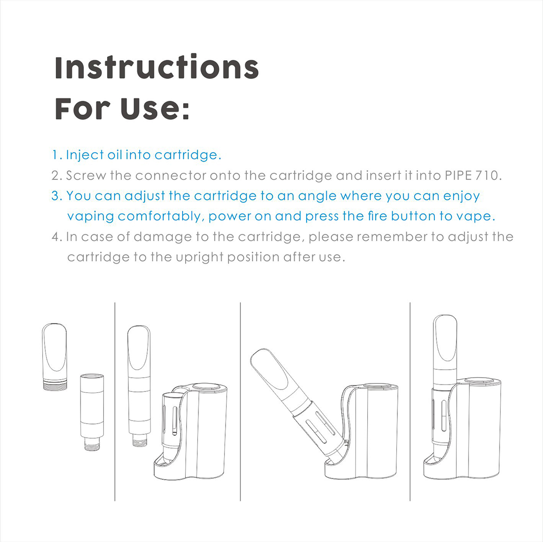 Vapmod Pipe 710 Starter Kit Instruction