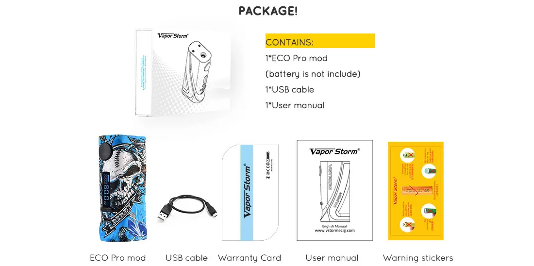 Vapor Storm ECO Pro Mod Package