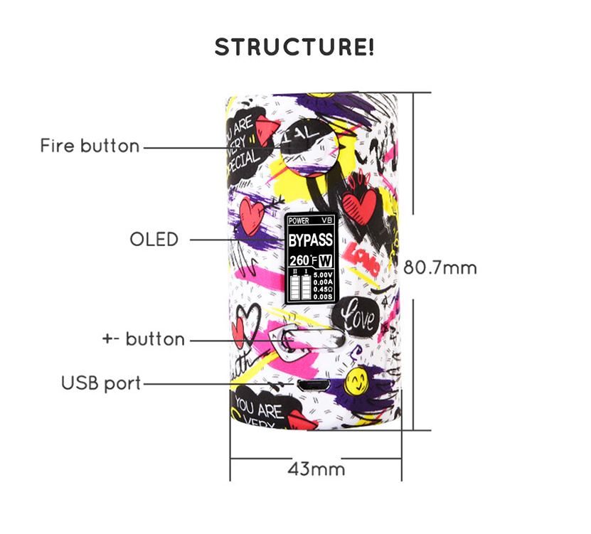 Vapor Storm Puma Vape Mod Structure