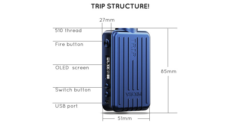 Trip 200W Box Mod Features 06