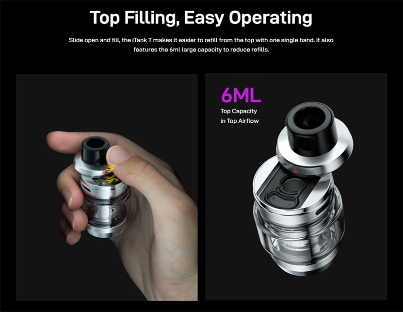 Vaporesso Armour Max Kit with iTank T Top Filling