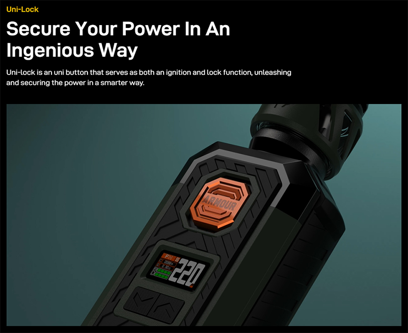 Vaporesso Armour Max Kit with iTank T Uni Lock Design