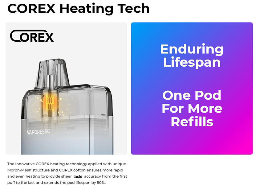 Vaporesso ECO Nano Kit COREX Heating Tech