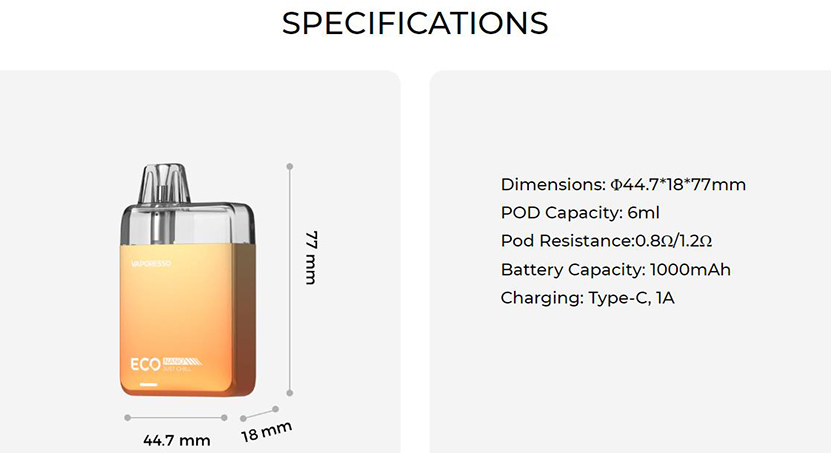 Vaporesso ECO Nano Pod Kit 1000mAh