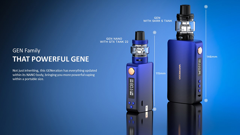 Vaporesso GEN NANO Kit 3.5ml 80W TC box mod kit