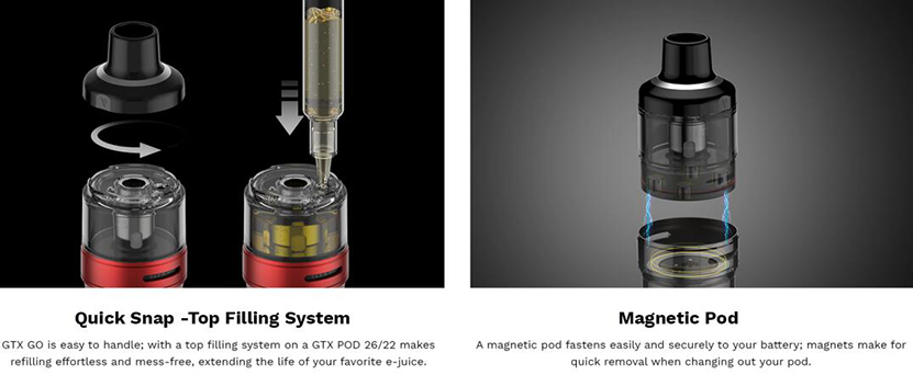 Vaporesso GTX Pod 22 Top filling