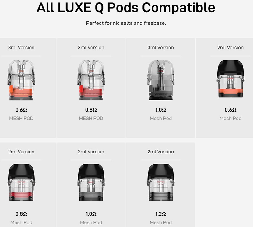 Vaporesso LUXE Q3 Compatible Pods