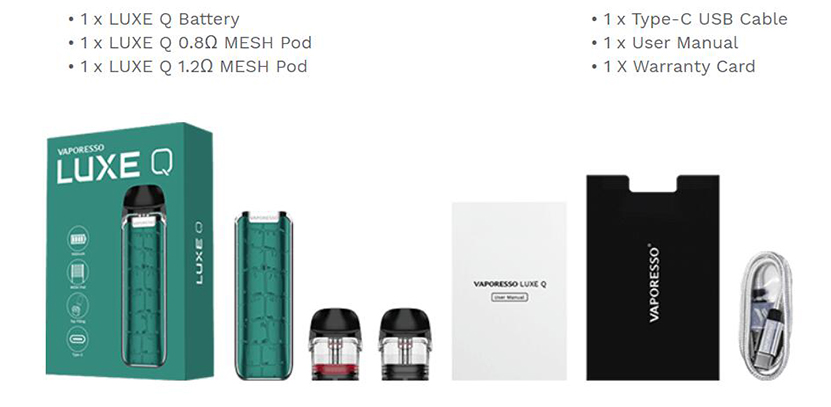 Vaporesso LUXE Q Kit Package