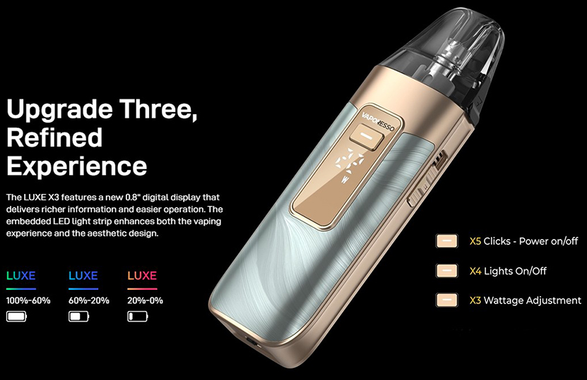 Vaporesso LUXE X3 Digital Display