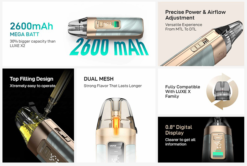 Vaporesso LUXE X3 Features