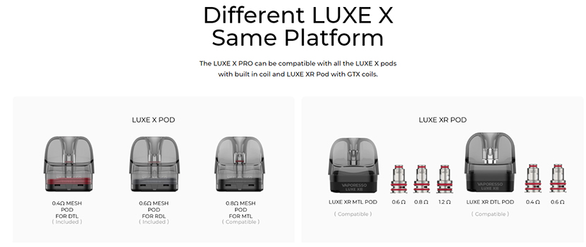 Vaporesso Luxe X Pro Kit Compatible