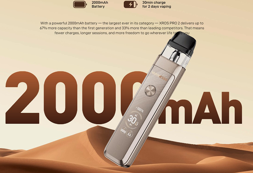 Vaporesso XROS Pro 2 Battery Capacity