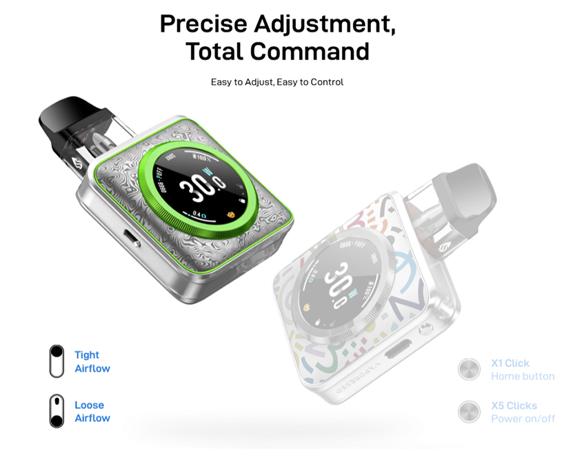 Vaporesso Xros 5 Nano Kit Precise Airflow Adjustment