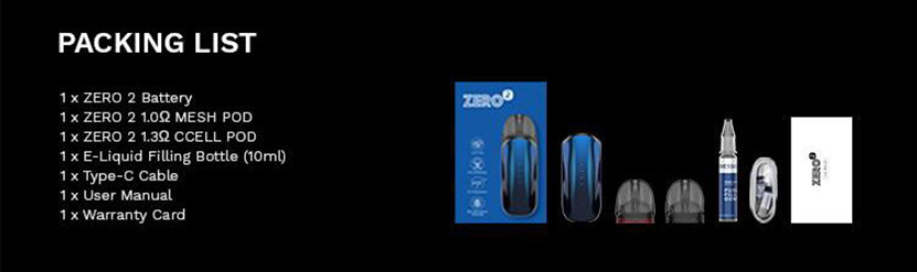 Pacote do Kit Vaporesso Zero 2 Pod