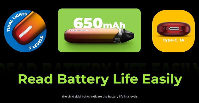 Vaporesso Zero S Kit Battery Capacity