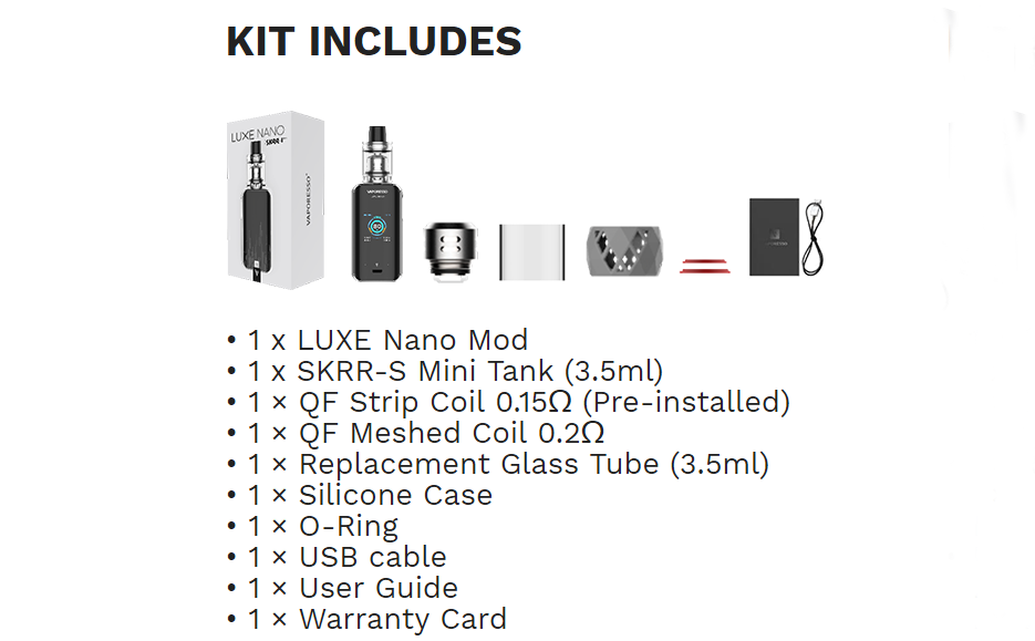Vaporesso Luxe Nano Vape Starter Kit Features 10