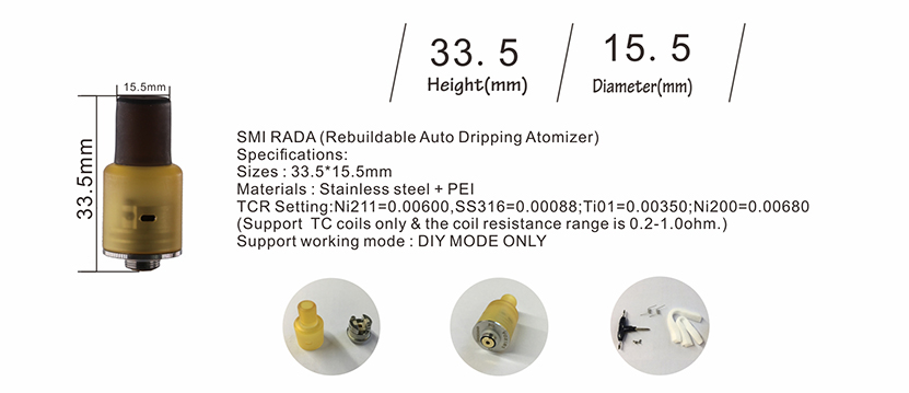 Vsticking SMI RADA RDA Parameters