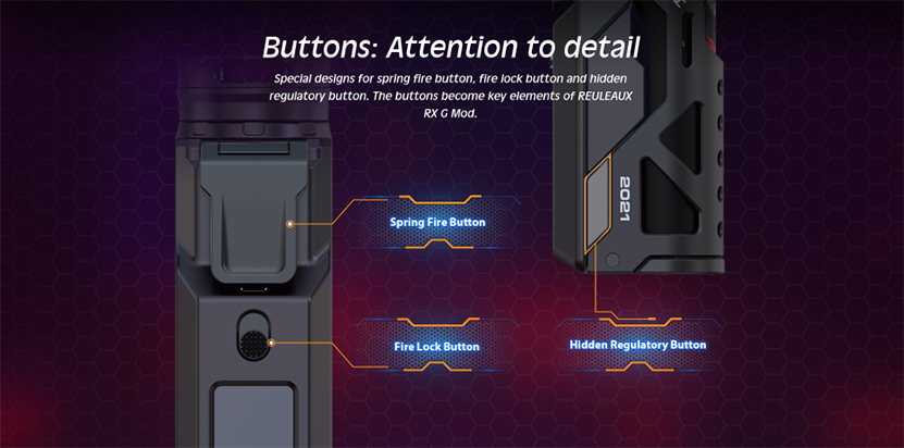 Wismec Reuleaux RX G Kit Button