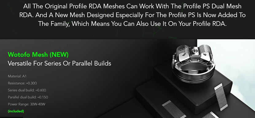 Wotofo Profile PS Dual Mesh RDA Feature 12