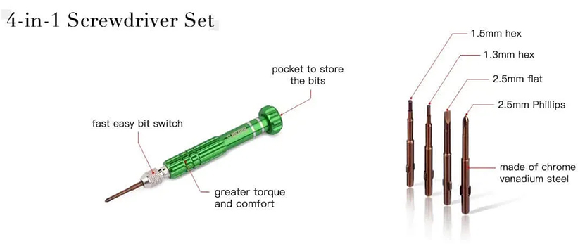 Wotofo Vape Tool Kit 4 in 1 Screwdriver Set