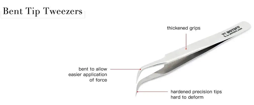 Wotofo Vape Tool Kit Bent Tip Tweezers